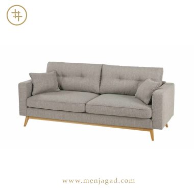 Mid-Century Modern 3-Seater Fabric Sofa