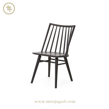 Noir Spindle-Back Dining Chair