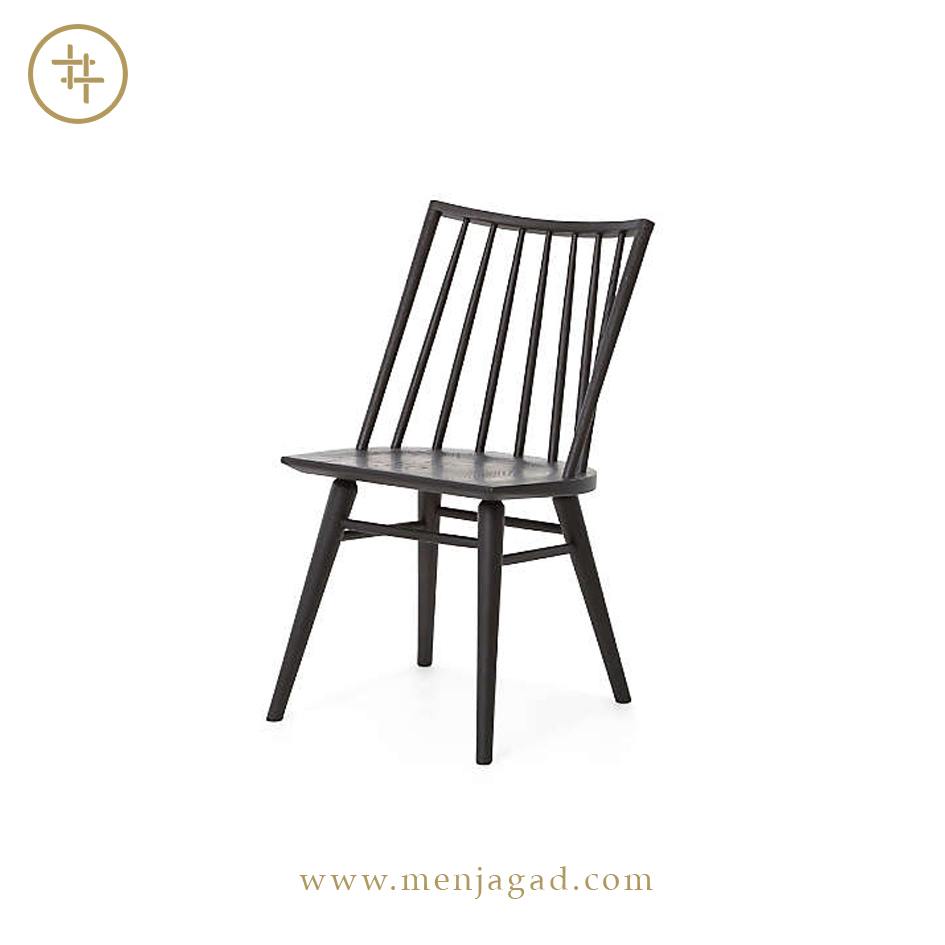 Noir Spindle-Back Dining Chair